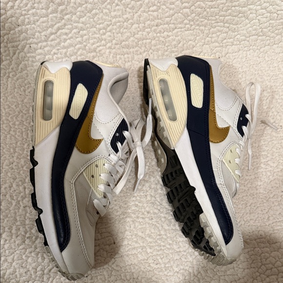 Women’s Nike Air White, Blue, and Tobacco Sneakers - Picture 5 of 9